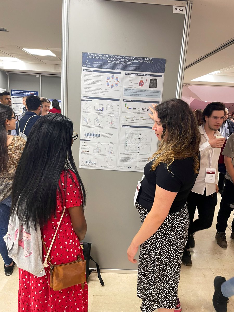 We had a great poster session @Euromit2023 yesterday, sharing my PhD work on HSP60. Looking forward to having some more engaging discussions with today’s presenters. @paufergu @PeterBross5 #Euromit2023 #mitochondria