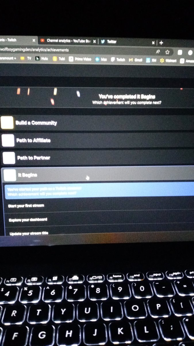 wolfboygaming23's tweet photo. Yay, one #twitch achievement is complete. Next is easy my next #stream just needs 5 people in the chat you can just say hi and leave I'll post when I'm streaming but for now thanks for the help as always! #proudtweet #Congratulations #SmallStreamerCommunity #smallstreamer https://t.co/hvtB3mOLR4