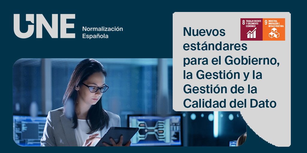 NormasUNE's tweet photo. 📲 Última llamada para inscribirse al #EncuentroUNE sobre los nuevos estándares para el gobierno, la gestión y la gestión de la calidad del #dato.

🗓️15 junio
🕙10 h
📌Evento 100% presencial en sede UNE (Calle Génova, 6. Madrid) -Aforo limitado-

 ➕ Info
https://t.co/NEVtjsJTDP https://t.co/rWrFeBn03i