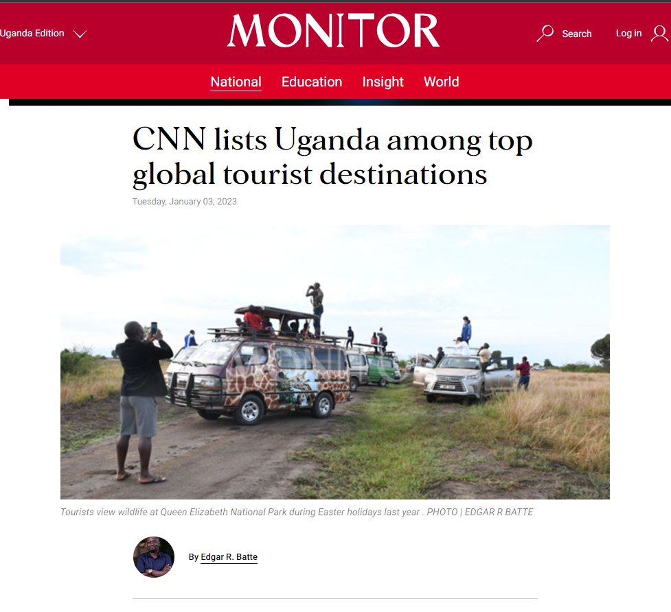 This is what happens when they lack nothing to do.

Whereas they are wasting their time on this, their own CNN is listing Uganda among the top global tourist destinations for 2023. 

I repeat that President Museveni remains a hero in all this.