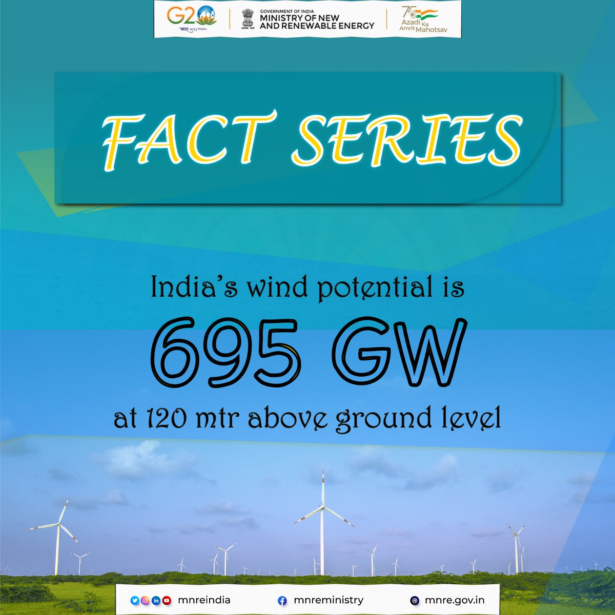Let’s get to know some facts related to one of our sustainable source of energy - WIND ENERGY

#MNREIndia #RenewableEnergy #GreenEnergy #MissionLiFE #LiFE #Windmill #Wind #windenergy