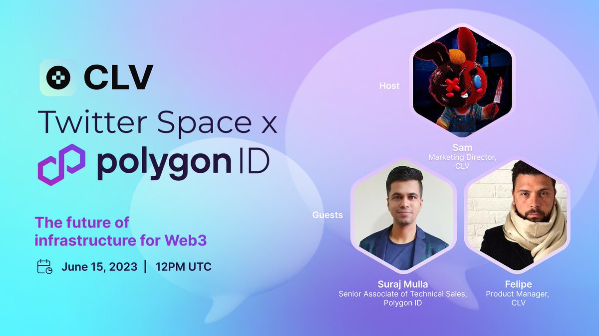 LUCENT NETWORK | by Clover (@clv_org) on Twitter photo ๐ฅ Drumroll, please!
CLVians, The moment we've all been waiting for is just around the corner!
The AMA with our incredible partner <a href="/0xPolygonID/">0xPolygonID</a> is now closer than everrrrrrr ๐ and the excitement is reaching sky-high levels! ๐คฉโจ
Can you feel the buzz in the air? We certainly ๐ฅ Drumroll, please!
CLVians, The moment we've all been waiting for is just around the corner!
The AMA with our incredible partner <a href="/0xPolygonID/">0xPolygonID</a> is now closer than everrrrrrr ๐ and the excitement is reaching sky-high levels! ๐คฉโจ
Can you feel the buzz in the air? We certainly