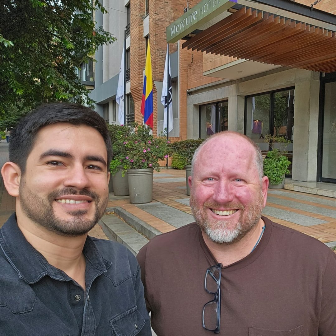 CondesaCoLab's tweet photo. Just landed in Colombia, exploring the charming world of coffee production with Luke Terrey and Emilio Estevez. Enjoying immersion in updates from the grounds up. #CondesaCoLab https://t.co/swX5uAlA1z