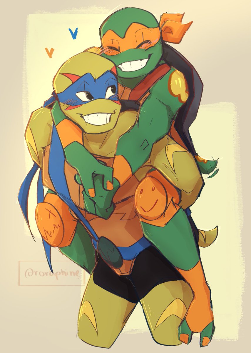 persephinea's tweet photo. on their way to “accidentally” set something on fire :D 💙🧡

#leomikey #tcest https://t.co/ijiV6rvsi3