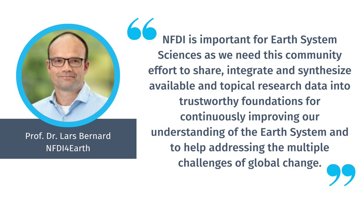 NFDI_de's tweet photo. We asked the spokespersons of the 2nd round consortia what role #NFDI plays for their discipline. The series starts with Prof. Dr. Lars Bernard from @nfdi4earth .
ℹ️ More about #NFDI4Earth: https://t.co/KafNk8W71q
#NFDIrocks #FDM #RDM https://t.co/pwaupt8TGx