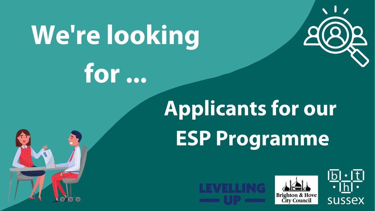 Are you currently facing barriers to #employment? The @BHT_Sussex ESP Programme could be for you, supporting you to become more employable.

Apply today!

#UKSPF