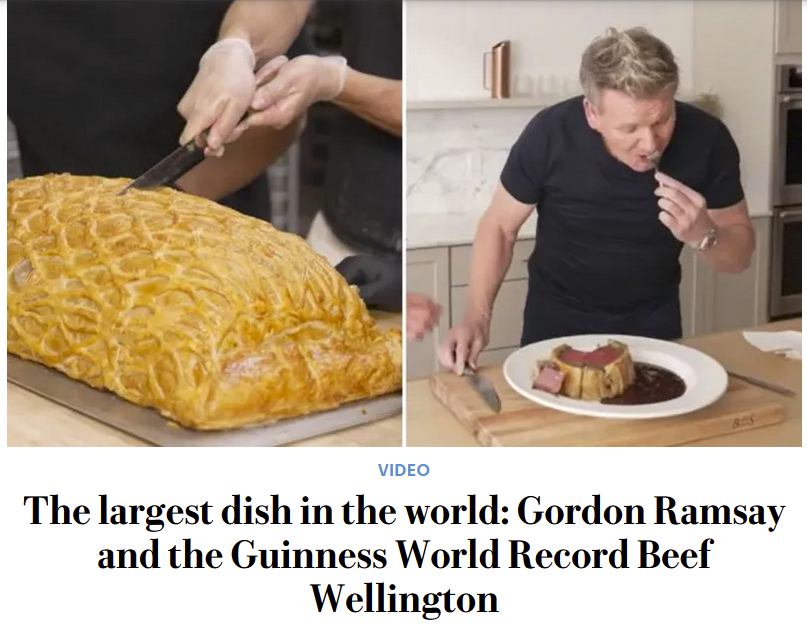 The largest dish in the world: Gordon Ramsay and the Guinness World Record Beef Wellington https://t.co/HpG01fXVJz https://t.co/4p7ey9Ho7w