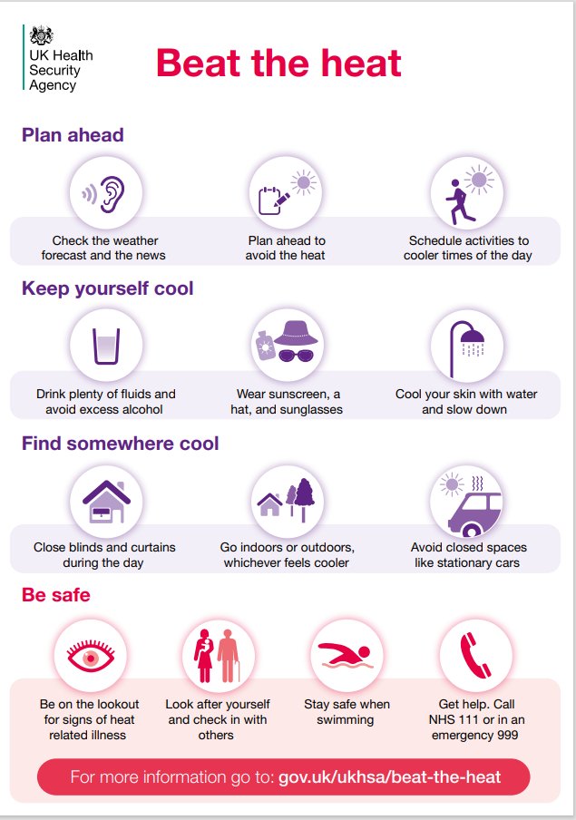 Hot weather planning – in line with guidance students will be able to wear the FULL/CORRECT PE kit to school when the temperature exceeds 28C. Please ensure your child(ren) come to school with a refillable bottle for water and apply sunscreen where necessary (e.g. for PE).