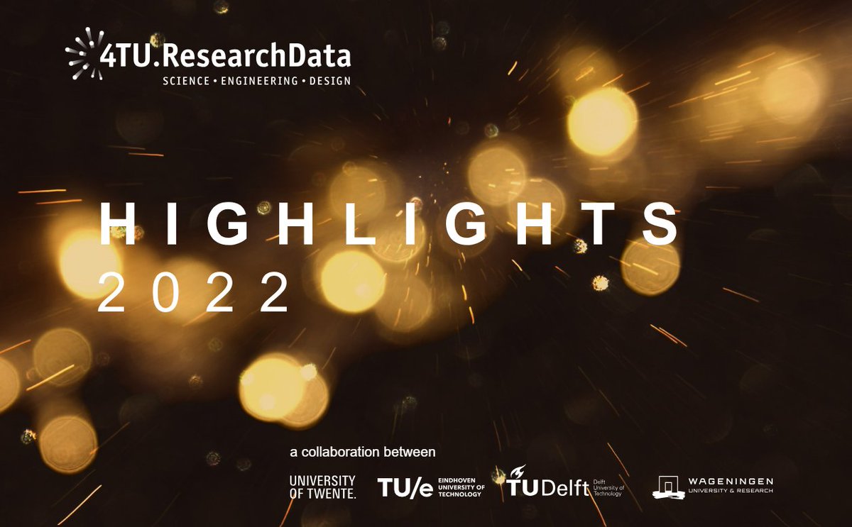 📢 We are thrilled to announce that we have published our annual digital publication “Highlights 2022”, showcasing the main <a href="/4TUResearchData/">4TU.ResearchData</a>  achievements over the year 2022. 

We're so proud 💪

Read through the brochure 👇
lnkd.in/ezMyGQY3