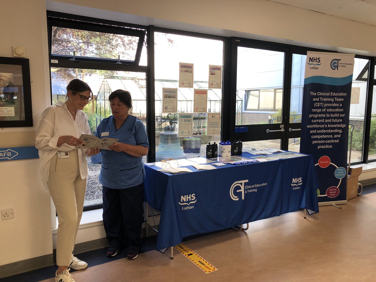 Come along and talk to us at the Clinical Education and Training stand in the Anne Ferguson Building, main entrance, to find out more about learning and development opportunities for you and your team @Lothian_CET @NHS_Lothian @Janetcorcoran10 @NHS_Education @WghLothian