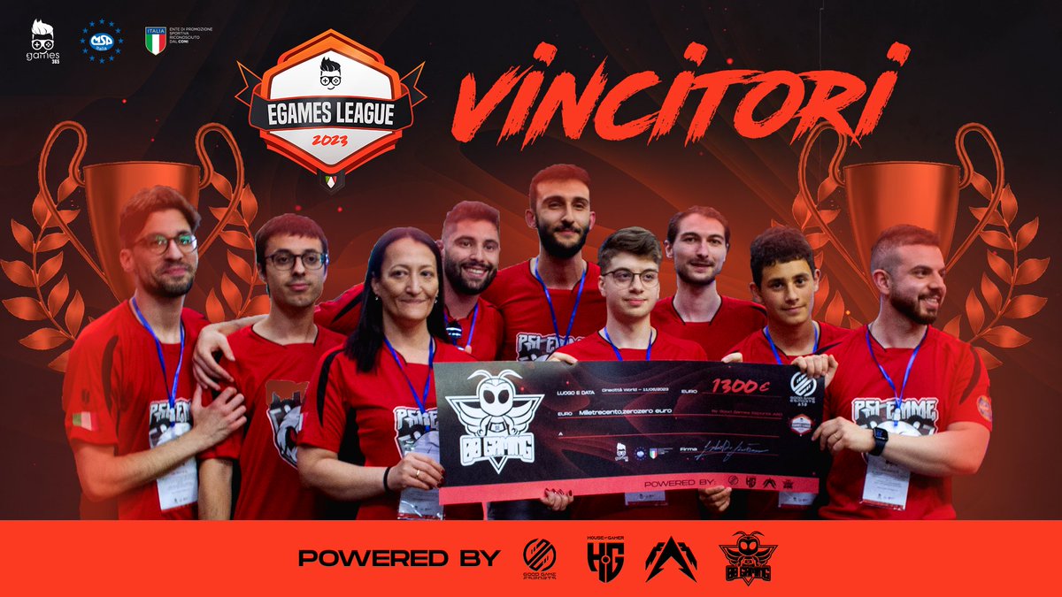 CLASH EGAMES LEAGUE
1th Edition-Champions

Congratulazioni al team <a href="/EMME_Coc/">EMME eSports</a> che ha vinto la prima Edizione di Clash Egames League conquistando il titolo di Campioni Nazionali 🇮🇹🏆
<a href="/Tuccia_M/">Tuccia | EMME</a> @birus_nc <a href="/gigio_M_/">gigio</a> <a href="/PsyDuke_CoC/">Antonino</a> <a href="/Clashmelo/">Carmelo</a> <a href="/Bepiss__/">Bepis_coc</a> <a href="/R3ktSoldier/">Dani</a> <a href="/Tiviidi/">Tividi</a> <a href="/_ste_EMME/">無敵Ste</a> 👏🏻