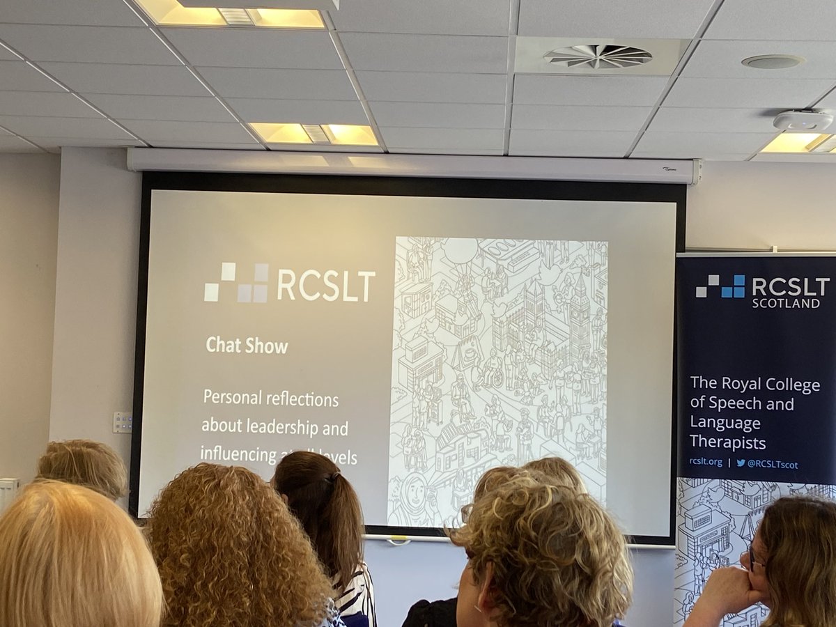 It’s time for the ‘Chat Show’ at today’s #RCSLTDayScotland. What could a ‘gaggle’ of SLTs possibly have to chat about? 🤣 Lots! @rcsltscot @Glennetal