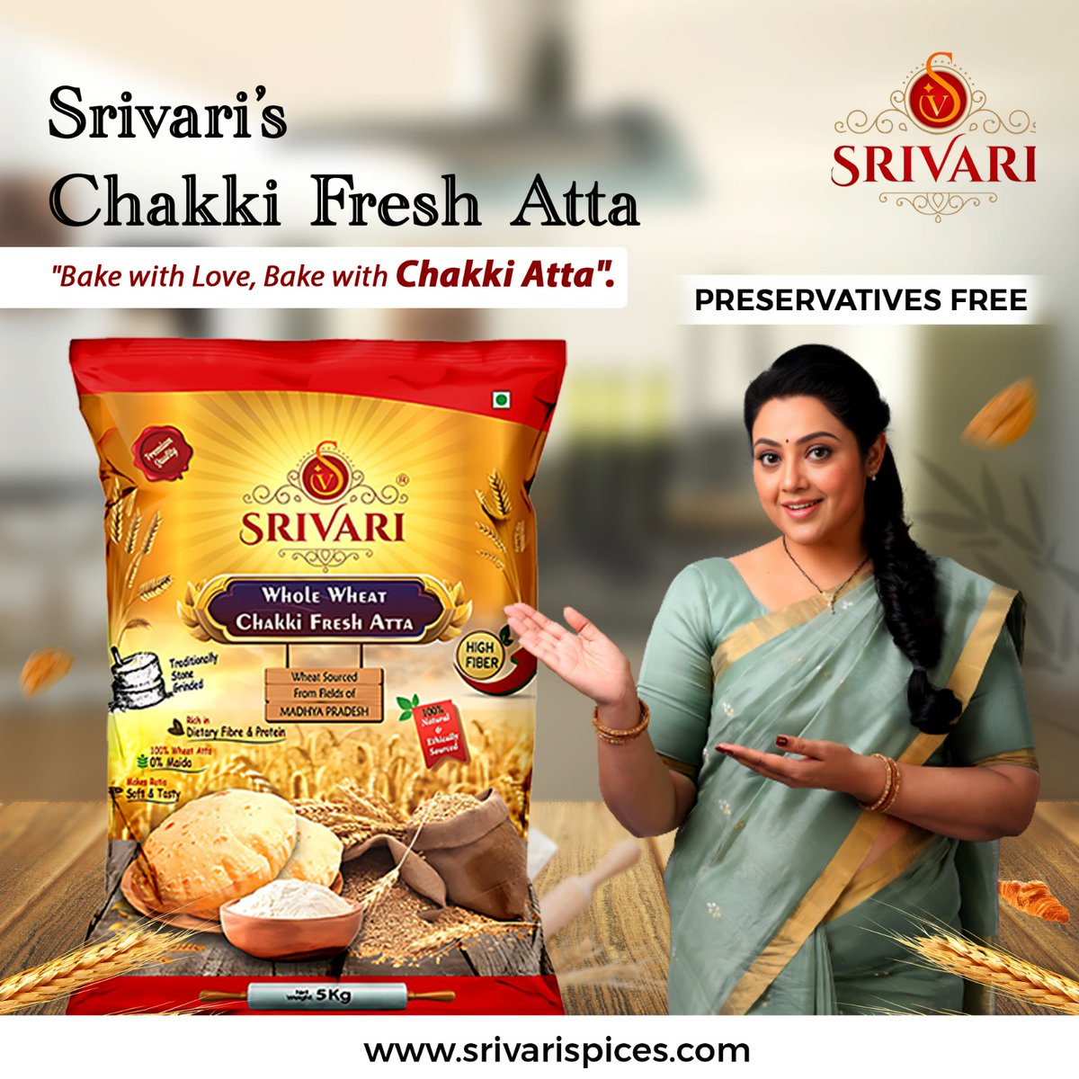 srivarispices's tweet image. 𝙎𝙧𝙞𝙫𝙖𝙧𝙞 𝘾𝙝𝙖𝙠𝙠𝙞 𝙁𝙧𝙚𝙨𝙝 𝘼𝙩𝙩𝙖
"Bake with Love, Bake with Chakki Atta"
Order Now on - 9009300942
#chakkiatta #atta #srivarispices #bestatta #freshlyground #wheatflour #traditionalwheatflour #preservativefree #traditionalmade #wheatflourrecipes #wholesaleprice