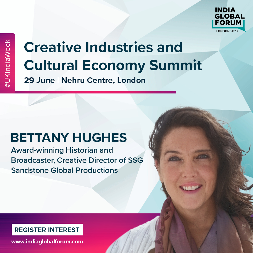 Delighted to announce that @bettanyhughes, a renowned historian and Director at @SandstoneGlobal, will be joining us as a distinguished speaker at #UKIndiaWeek 2023. 
#WomenInLeadership #BettanyHughesAuthor #WomenInHistory
Join the Conversation
indiaglobalforum.com/register_your_…