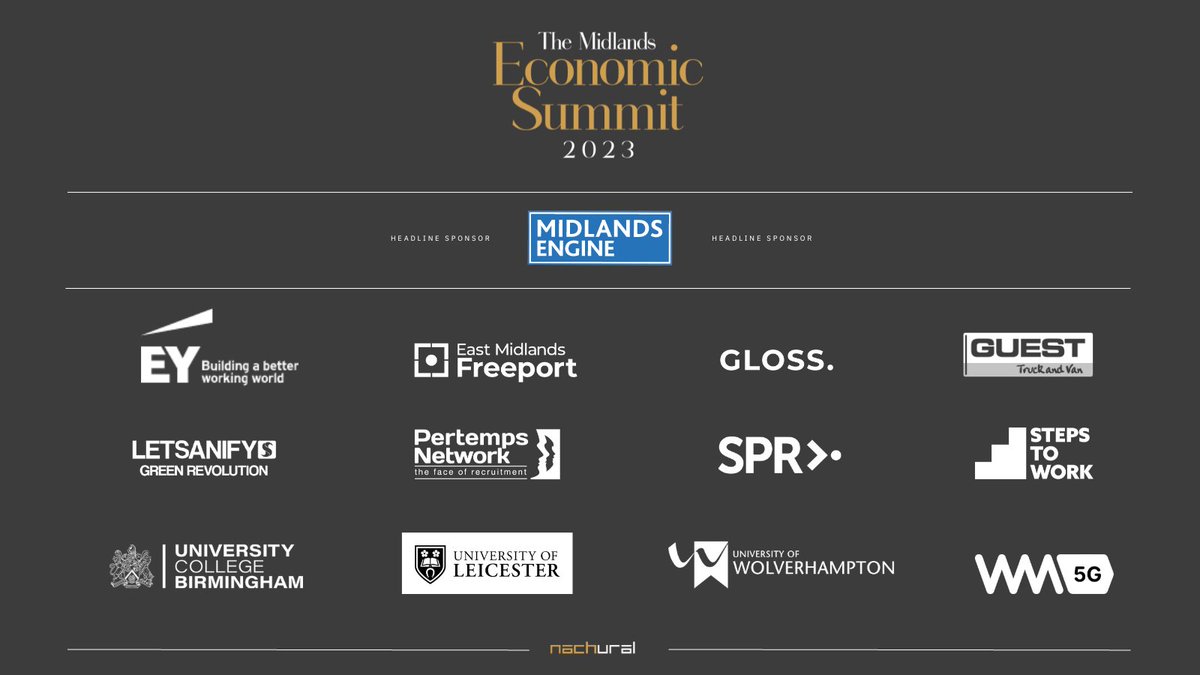 Nachural would like to thank all our partners for The Midlands Economic Summit 2023.

Thank you for helping us to recognise the importance of the Midlands and how we can optimise on the opportunities available to us to benefit UK plc.

#MidsSummit23 #MidlandsEngine #Partners