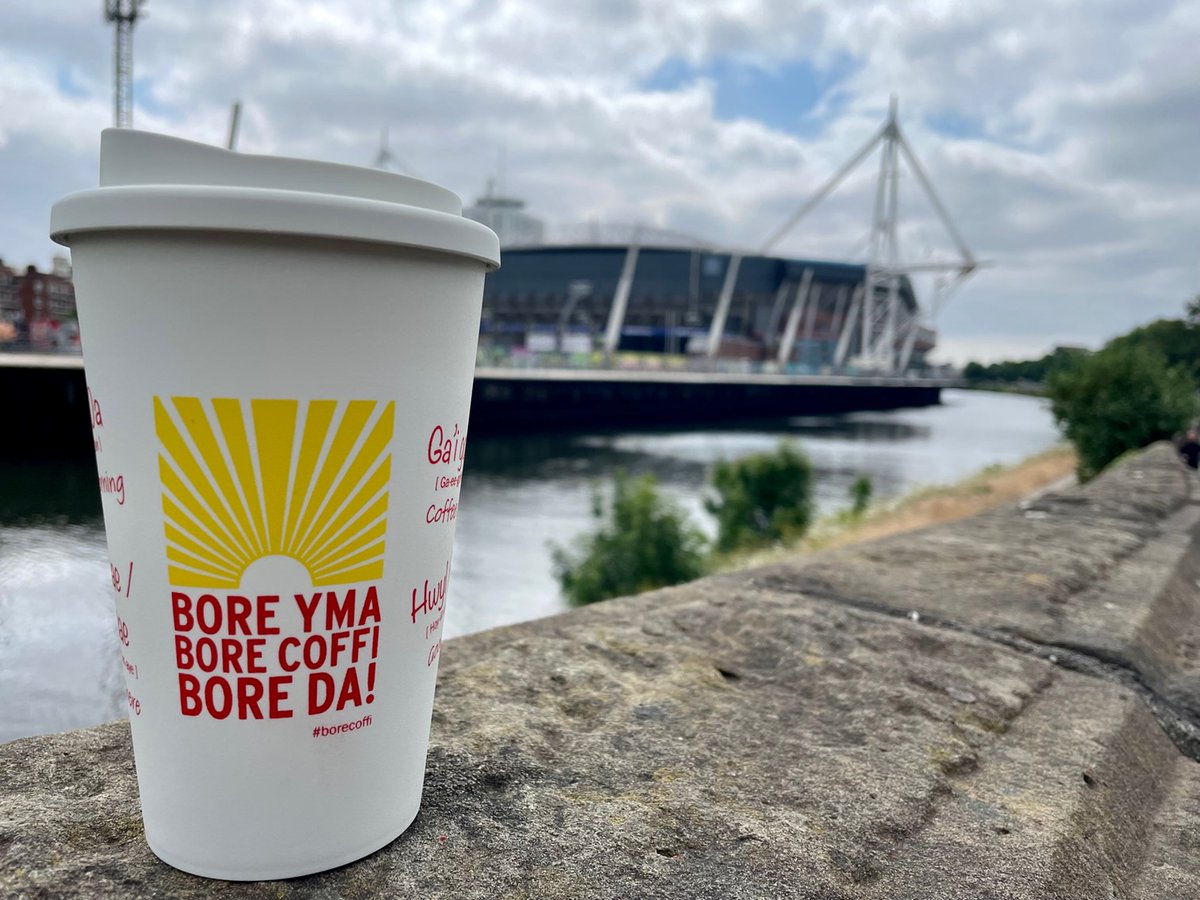 Bore da (Good Morning)! The #BoreCoffi Team are taking over @iamcardiffuni. Our campaign aims to encourage staff and students to use basic Cymraeg (Welsh), maybe whilst having a morning coffi (coffee). It is an opportunity to have some hwyl (fun) whilst engaging with the language