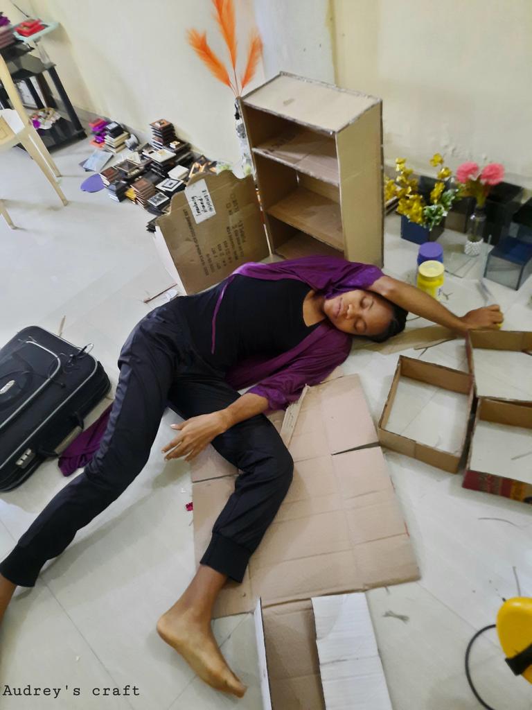 Audreys_Crafts's tweet photo. If tired was a person 😴 🤣🤣🤣😆

Me Trying to create a beautiful craft from these waste cartons ..

#wastemanagement
#audreyscraft
#craftlord 
#creativequeen 
#audreysignature https://t.co/0y0j55GvLS