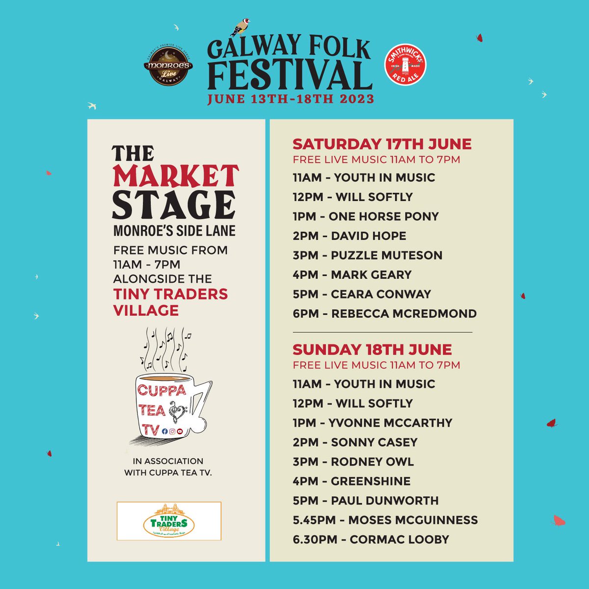 Buzzin for @FolkFestGalway with @Dylan__Carlos this Sunday. If you're in Galway pls come on down, it's free!