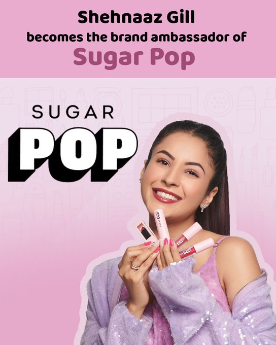 #ShehnaazGill became the brand ambassador of #SugarPop. 
#shehnaazgill #siddharthkannan #sidk