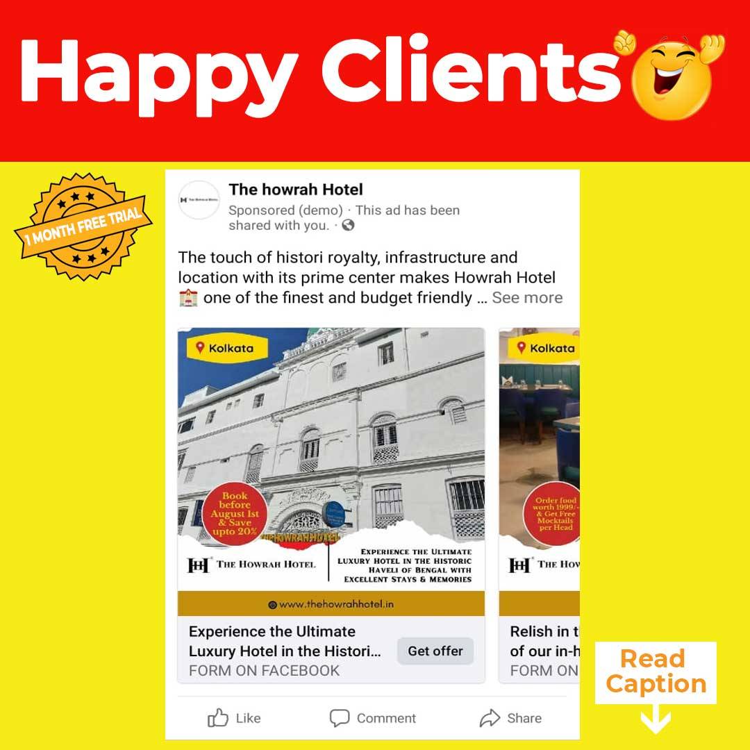 We are very proud and happy 😁 to work with Howrah Hotel 💕 as their Digital Marketing Agency with creative marketing strategies that have give them the quality leads and recognition they deserve

#OurMakeWebMedia #Mumbai #Pune #Bangalore #Delhi #Kolkata #Ahmedabad #Surat