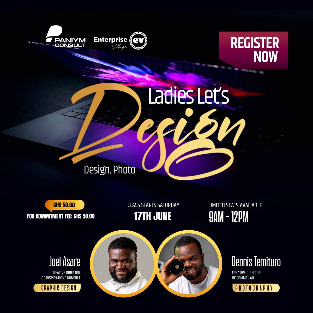 EVhubaccra's tweet photo. Young ladies in Accra, don't miss out on this opportunity to learn something new that can help you empower yourself. This is your chance to grab the bull by the horn! Register here: https://t.co/EmUCDXKX9k #graphicdesign #evimpact #evhubaccra #CitiCBS #digitalskills #Retweeet https://t.co/ZK0tnjHkJK