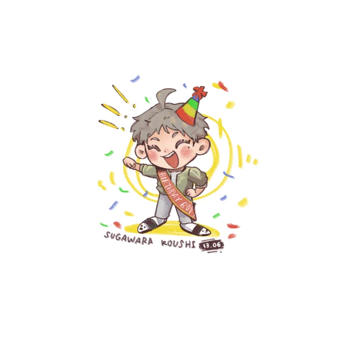 quick doodle for #sugawara !!!!!!!!!!!! HAPPY BIRTHDAYYYY MY BOY