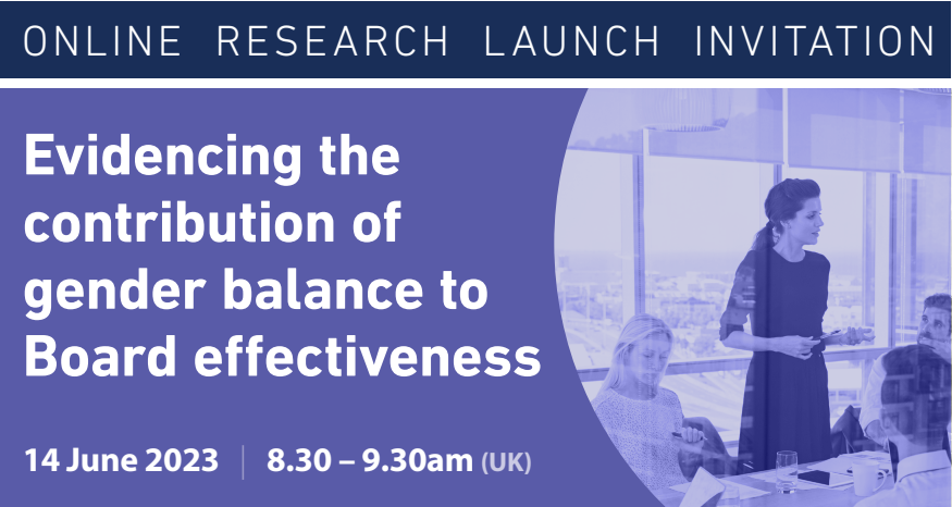 Join our vice chair @pavitacooper and a brilliant panel first thing Wed 14 June to learn how exactly gender diversity improves board effectiveness. Full line up and to register, click the link tinyurl.com/25cp3nrz