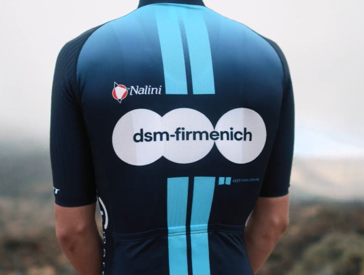 The change in the main company has filtered down to the cycling team - Team DSM is officially Team DSM-Firmenich now

Somehow this version has even less colour than the original 😅 

Although there is an extra bit of light gradient at the top of the back that's new!
