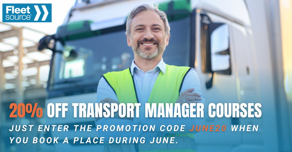 📣 Limited availability! Save 20% on our Transport Manager Courses in June with code JUNE20. Don't miss out! Book now: lnkd.in/dnyfqZfV

#TransportManagement #ProfessionalDevelopment #RoadHaulage #BookNow