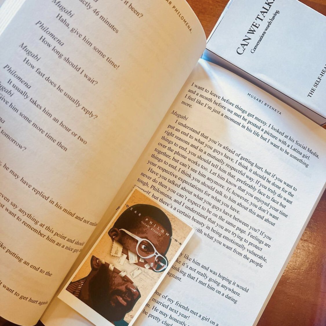 can_we_talk_256's tweet photo. Are you reading along with us this month?
In case you missed it, we are reading Dear Philomena by @mugabsb which is available at @mahiribooks for only 30,000 ugx.
We look forward to a great discussion with the author at the end of the month. 😊
#canwetalk256 #bookclubpick https://t.co/X0SsWpKOrs