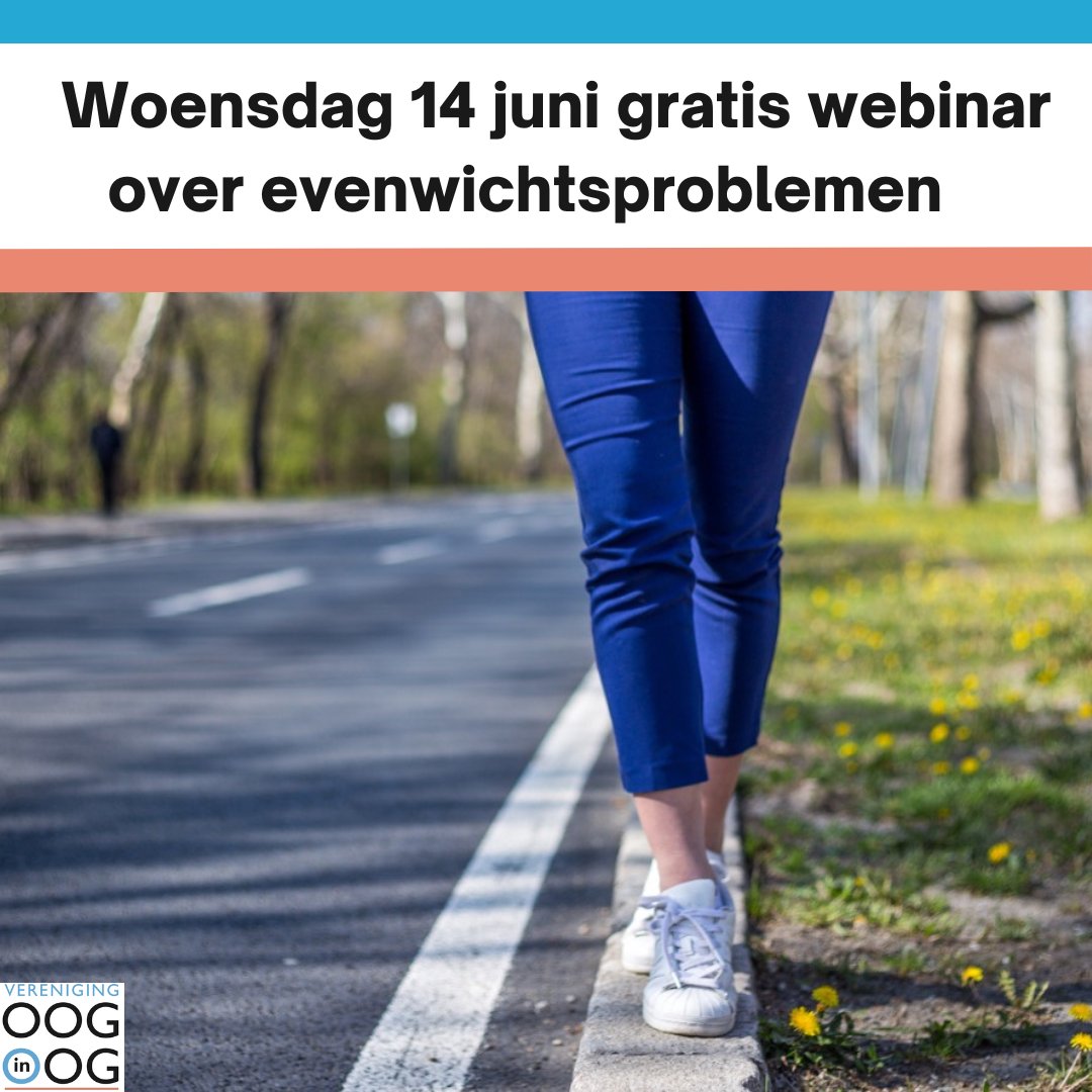 Oogvereniging - OOR &amp; OOG organiseert op woensdag 14 juni een gratis webinar over evenwichtsproblemen. 

Zeker ook interessant voor mensen die zien met één oog:
oogvereniging.nl/agenda/webinar…

#evenwichtsproblemen #webinar #morgen #zienmeteenoog