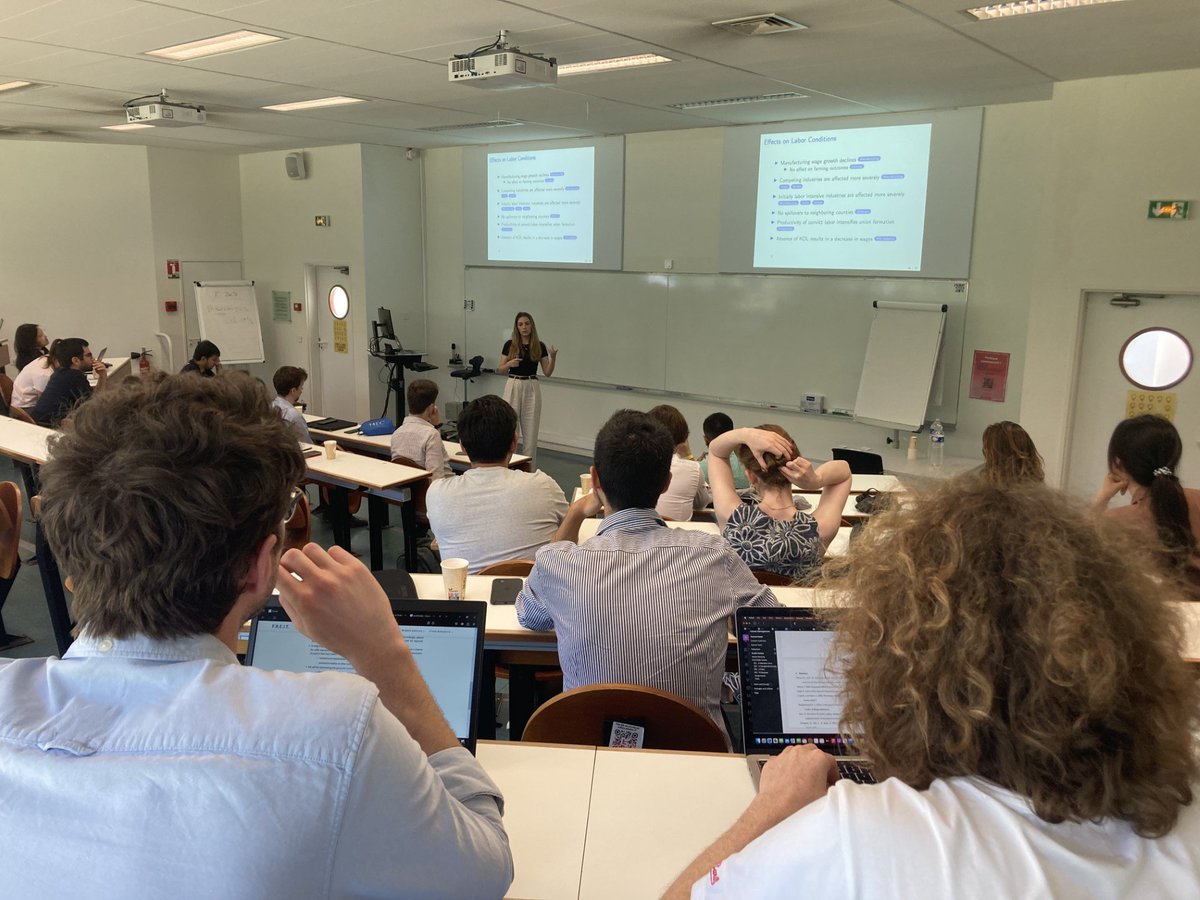 Convict labor played a significant role in early #labor unions. My study shows it led to an increase in unions, strikes, and membership - even today, #PhD <a href="/HazalSezerEcon/">Hazal Sezer</a> of <a href="/TilburgU/">Tilburg University</a> at #HECeconPhD

#econtwitter #AcademicTwitter #AcademicConference #Union