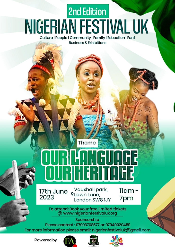 LushStarr's tweet image. #secondedition
🇳🇬 Nigerian Festival UK 🇬🇧
Vauxhall Park, Saturday June 17th, 2023.
11am - 7pm