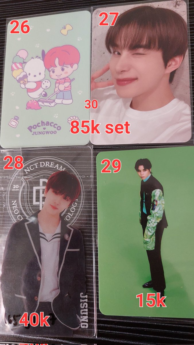 wts / want to sell
photocard (pc) un1ty nct 
HELP RT AND LIKE🫶

`°all price in pic
`°jangan hnr ya :(
`°freebies
`°packing 5k (per co)
`°bisa keep event 🍊 with dp (max keep 25.10)
Farhan shandy gilang ricky fenly zweitson fiki fs baby satu un1v #Youn1tmarket
