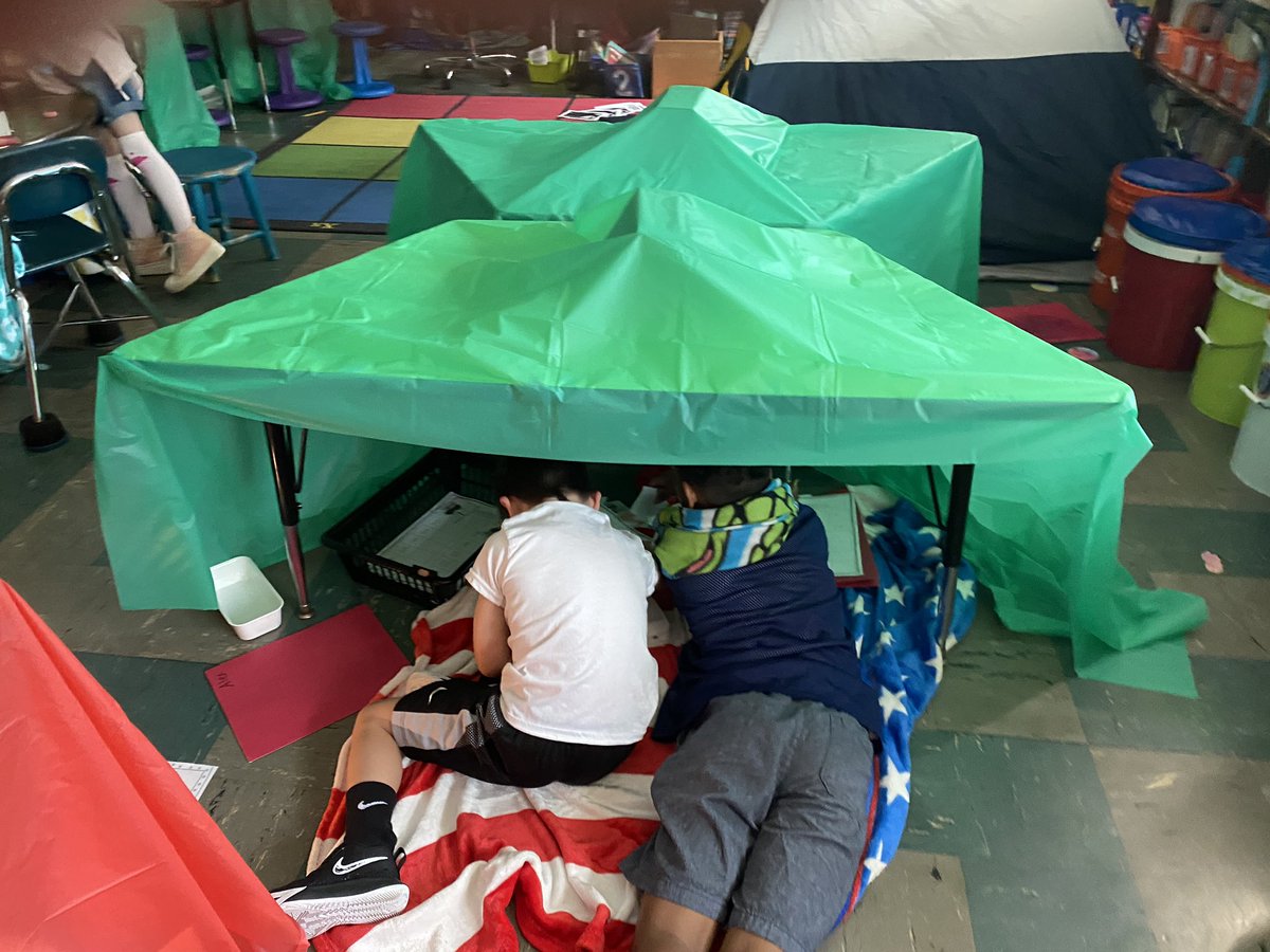 Camping in the classroom!