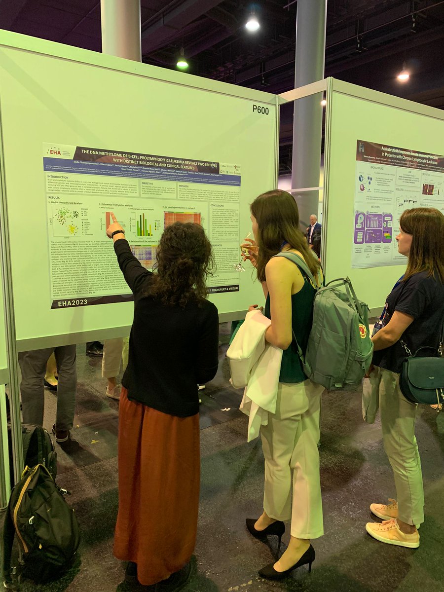 Last week at #EHA2023, Stella presented her poster about B-cell prolymphocytic leukemia and gave new insights on whether it is a real entity with the description of two epitypes.

A very nice work! 👇🏻📷