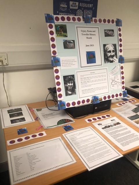 BSDCofficial's tweet photo. Our ALS team have put together a display to celebrate Gypsy, Roma and Traveller History Month! The display provides an insight into the histories, traditions and cultures of Gypsies, Roma and Travellers. #BSDC #Diversity https://t.co/AhZE2ZPMYM
