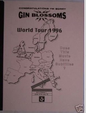 On This Day (6/13/1996) the GBs started their European Summer 96 Tour w/ Bryan Adams and Melissa Etheridge (Joan Osborne & Bon Jovi on some dates).  

#GinBlossoms #BryanAdams #MelissaEtheridge #JoanOsborne #BonJovi #90s #90smusic #Europe #touring #OTD #June13 #OnThisDay