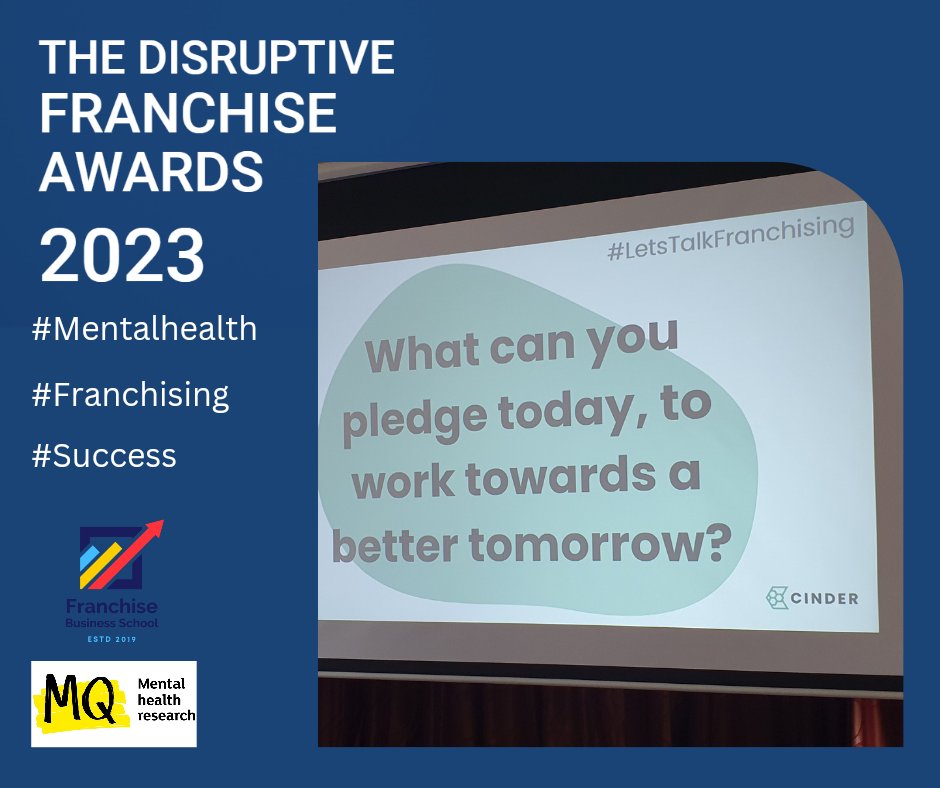 We have been asked to write our pledges. What would you pledge?  #franchising #disruptivefranchiseawards 🏆 Jo Middleton 🏆 Jen Chapman-Boffin 🧠 MHFA Trainer