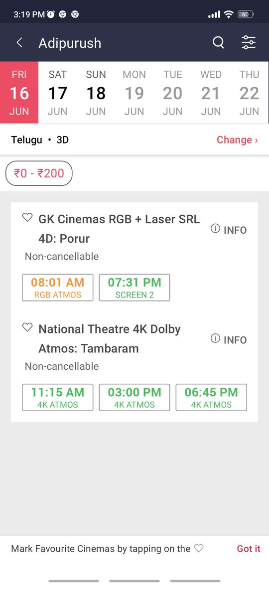 Chennai rebels near porur and tambaram.... Book your tickets ASAP from these theatres!