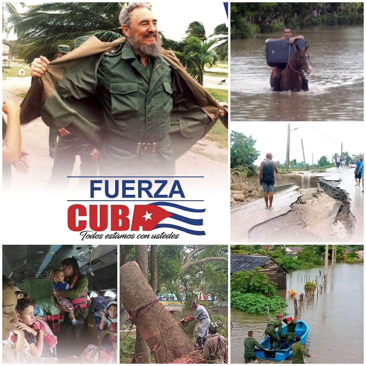 #FidelPorSiempre 'El golpe de la naturaleza fue contundente, pero también es alentador conocer que no habrá tregua ni descanso en nuestra lucha'. Con heroísmo y solidaridad, camino a la etapa de recuperación. #FuerzaCuba 🇨🇺