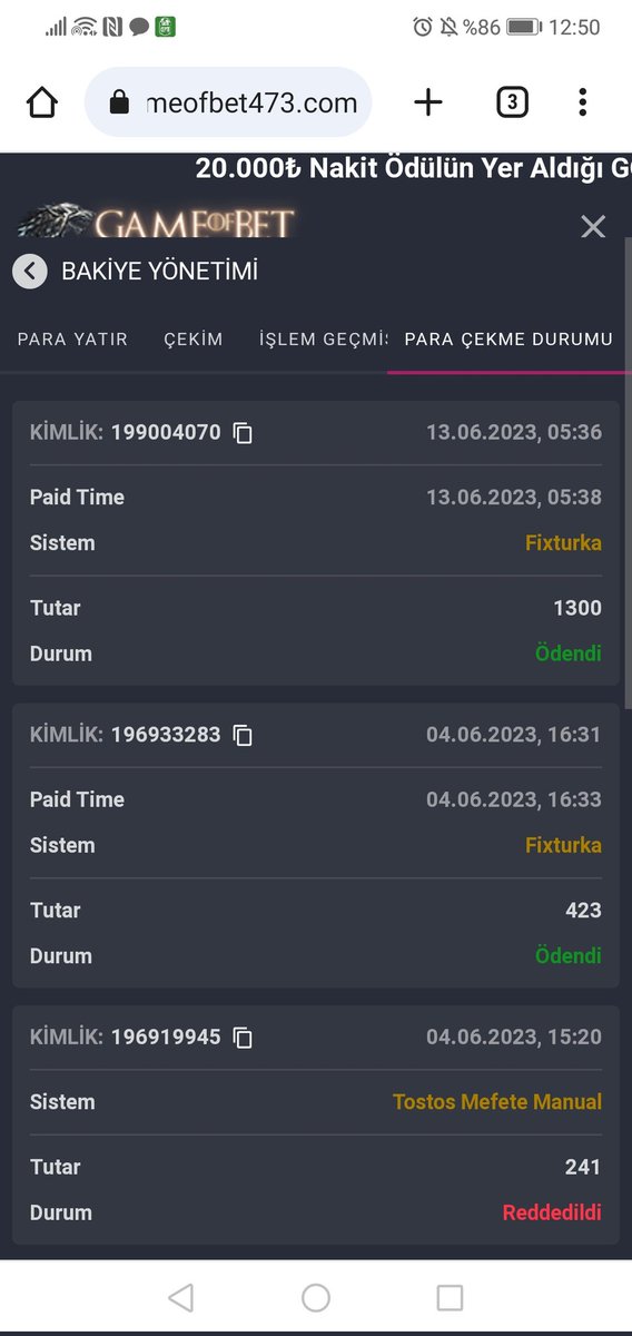 Teşekkürler @gameofofficial