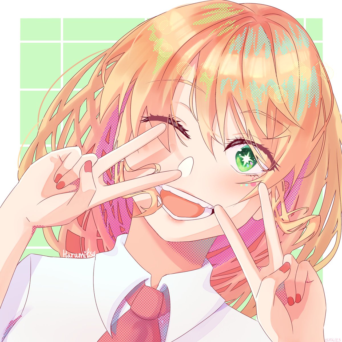 Haru_Mistu's tweet photo. [OC/Ran]
.
Sparkle eye ✨
.
#ibispaint #eye #oc #cute #green https://t.co/9o5jBTz4zq