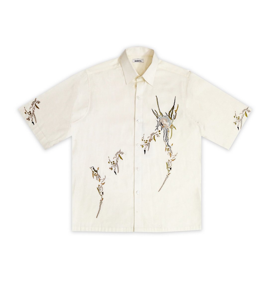 Summer cotton shirt with detailed hand treadle embroidery 

audstro.com

#summershirt #emergingtalent #fashion #buyingcontent #HEATCulture #design #art #shop #unisexclothing #genderlessfashion #handcrafted #cottonshirt #madeinindia