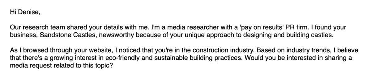 This is hands-down the best unsolicited sales email I've got so far. 🙈

Off to learn something about designing and building castles ... 🏰 💪

#MarketingFail #Automation