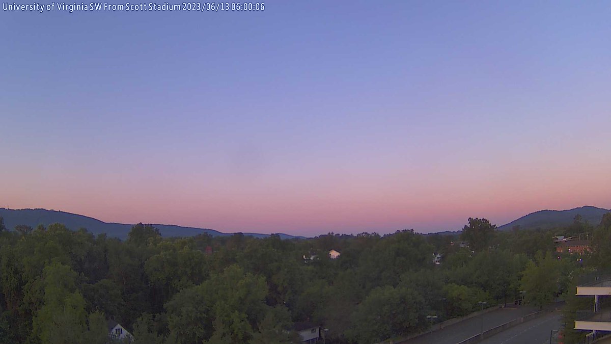 UVA Scott Stadium at sunrise and it's 57.7 F.