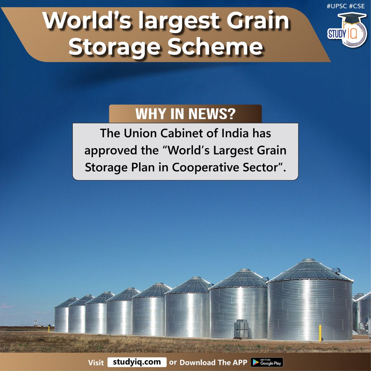 UPSC IQ on Twitter "World's Largest Grain Storage Scheme 