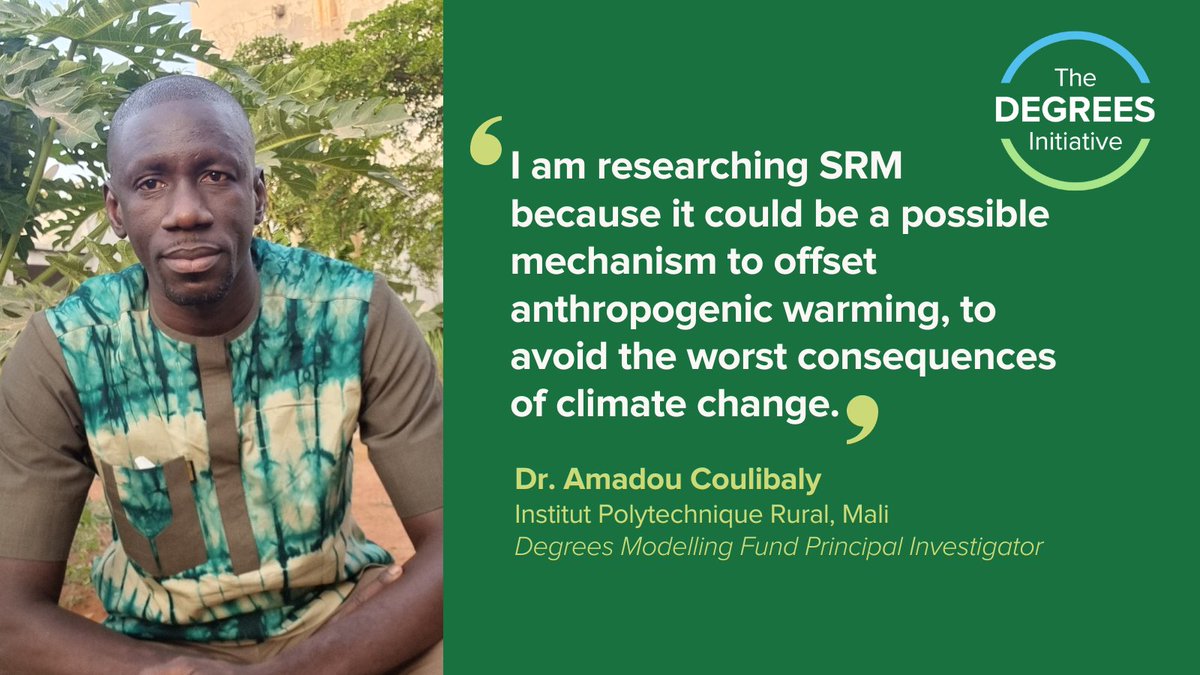 DegreesNGO's tweet image. 🇲🇱Mali is set to become even more vulnerable to climate extremes such as drought and flooding due to #climatechange

🤔Could #solarradiationmodification reduce those risks? @mpapin24 leads the first ever SRM research team in Mali to find out

Read more:
degrees.ngo/dmf/the-projec…
