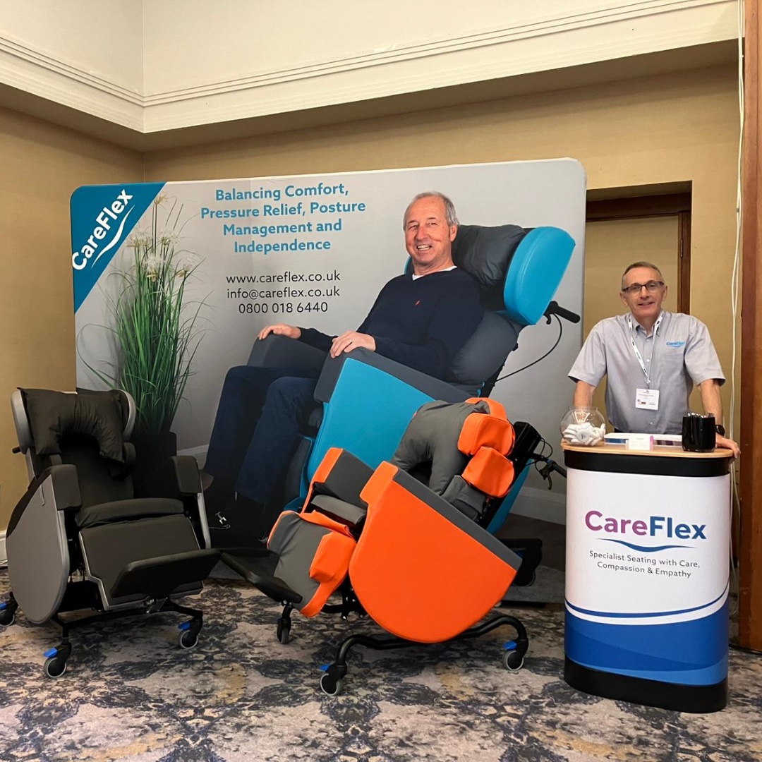 Excited to be at #NAEPconference! Visit us at Stand 25 to chat about our CareFlex solutions. Our flexible, adaptable seating options & free training programs for specialist seating teams can help you. #SpecialistSeating #FlexibleSeating #AdaptableSeating @NAEPORGANISERS