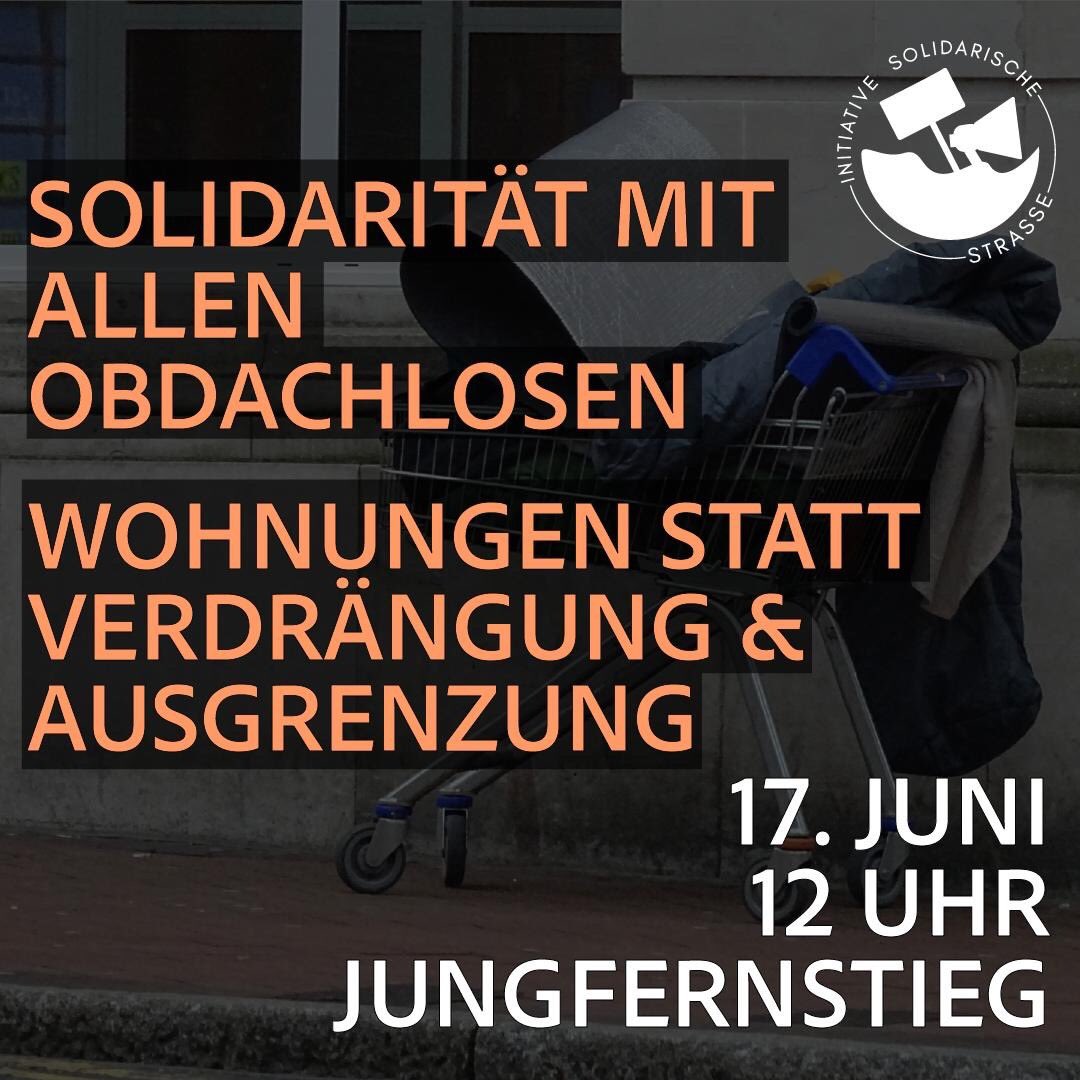 copwatch_hh's tweet image. Wir unterstützen den Aufruf der Initiative Solidarische Straße &amp;amp; rufen dazu auf gemeinsam auf die Straße zu gehen. Schluss mit der Verdrängung &amp;amp; Vertreibung von obdachlosen &amp;amp; bettelnden Menschen in der Hamburger Innenstadt durch die Cops! iss-hamburg.org #Polizeiproblem